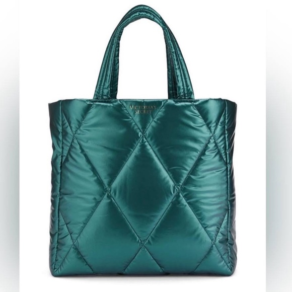 Victoria's Secret Shimmering Teal tote - Picture 2 of 5
